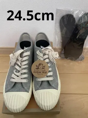 [새상품] 베이스 스톡 앰버 월 스니커즈 24.5cm 그레이
