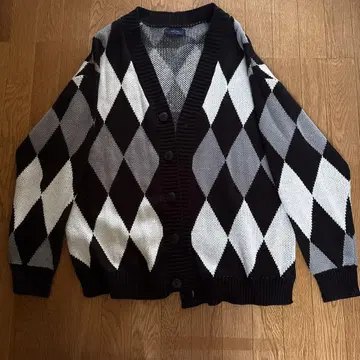 Cathy's closet 아가일 무늬 가디건 L