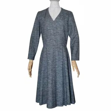 ROPE' 사이드 턱 밸런서 하운드투스 체크 원피스 38 일본제
