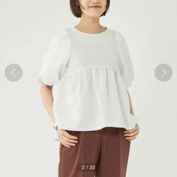 자카드 페플럼 블라우스 그린 라벨 릴랙싱