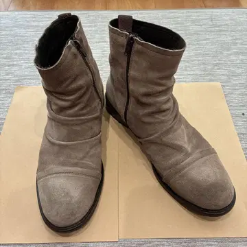 스웨이드풍 지퍼 부츠