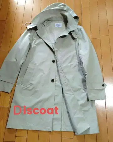 Discoat 후드 부착 베이지 트렌치코트