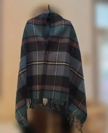 루나쥬메일 울 100% 리버서블 워셔블 스톨 판초