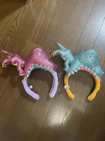 공룡 모티브 머리띠 2개 세트