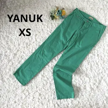 야누크 스트레치 컬러 치노 팬츠 코튼 혼 그린 XS