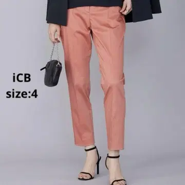 iCB 새상품급 [세탁 가능] T/C 스트레치 새틴 스틱 팬츠 사이즈 4