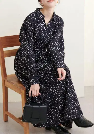 도트 무늬 원피스 naturalcouture 내추럴 꾸뛰르