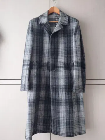 타미힐피거 체스터 코트 그레이 계열 체크