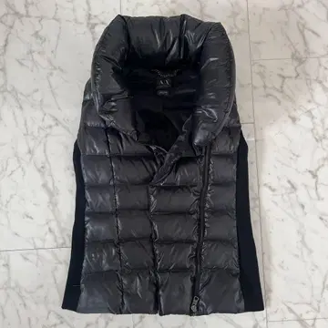 ARMANI EXCHANGE 블랙 니트 콤비 다운 베스트 새상품급