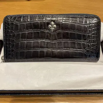 PATRICK COX (패트릭 콕스) 파랑/블랙 악어 엠보싱 장지갑