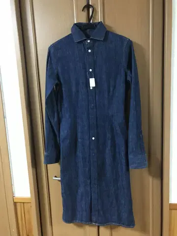 데님 긴팔 셔츠 원피스