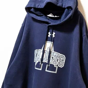 언더아머 카데츠 로고 자수 후드 맨투맨 네이비 네이비 컬러 L 구제 의류