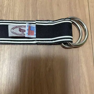 바론 헌터 리본 벨트 화이트 블랙