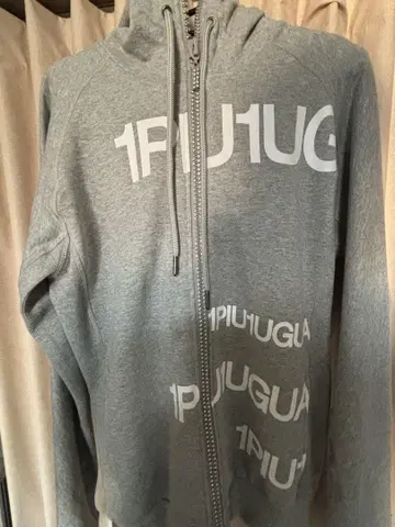 1PIU1UGUALE3 RELAX 그레이 후드티