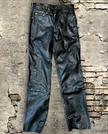 초레어 80's Schot 샷 가죽 팬츠 엠보싱 로고 미사용 새상품