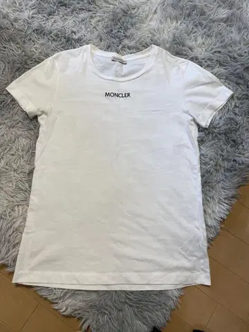 MONCLER 화이트 반팔 T셔츠