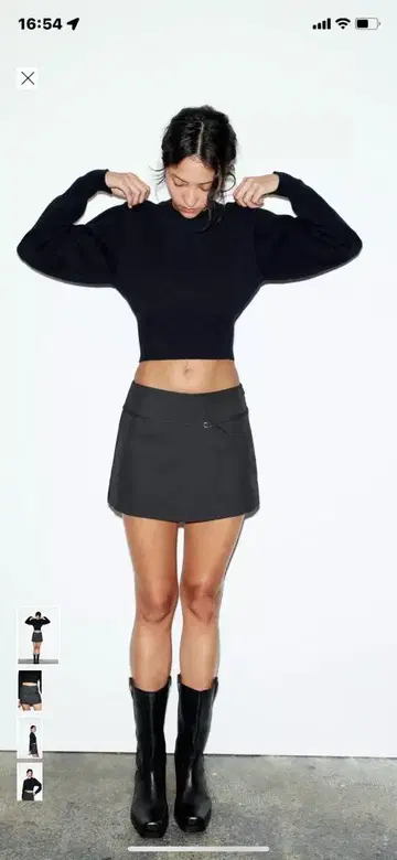 ZARA 브라운 미니 스커트 S
