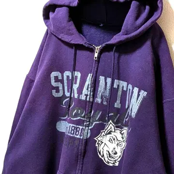 챔피온 스크랜턴 로얄즈 풀 집업 후드티 퍼플 보라색 구제 의류