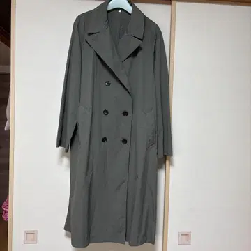 무인양품 카키 얇은 소재 트렌치코트 L