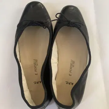 E. Porselli 블랙 플랫슈즈 37 APC 포르셀리