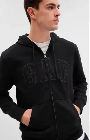GAP 블랙 풀 집업 후드티 L 사이즈