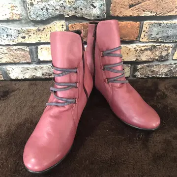 jb 가죽 컨디션 최상 [샵 채널] 폭넓은 소가죽 숏부츠 24cm