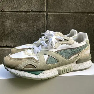 Puma 레트로 스타일 스니커즈 화이트/그린/베이지