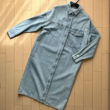 [ ZARA ] 롱 데님 셔츠