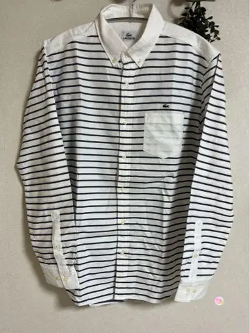 Lacoste 보더 버튼다운 셔츠