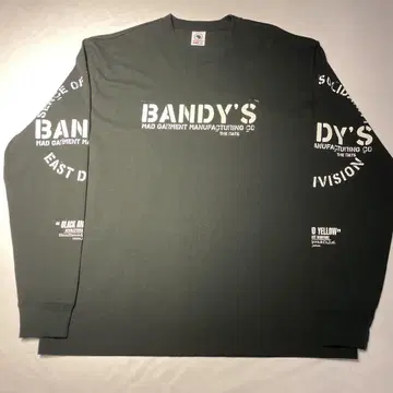 rats 프린트 롱 슬리브 T셔츠 black L 사이즈 미사용 새상품