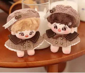 무속성 봉제 인형 10cm 옷 갈아입기 의류 판초 베레모 무