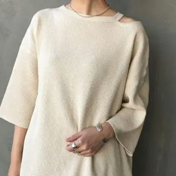 아메리카나 써멀 원 숄더 베이지 오트밀