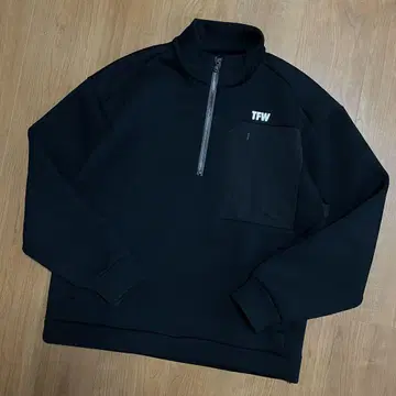 정가 37,000원 TFW49 하프 지퍼 맨투맨 블랙 XL 골프