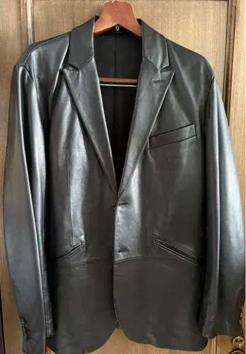 BANANA REPUBLIC 블랙 가죽 자켓 XL