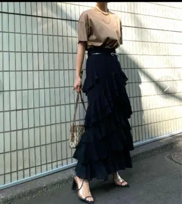 AMERI FRILLY LACE TIERED SKIRT vintage