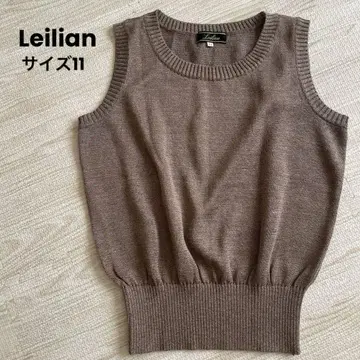 [새상품급] Leilian 레리안 티셔츠 상의 슬리브리스 린넨