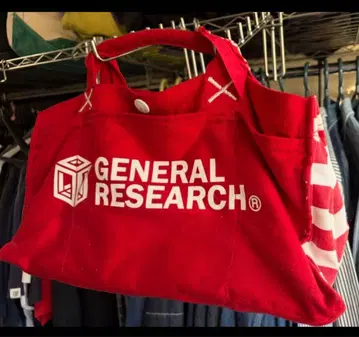 GENERAL RESEARCH 빨간색 토트백