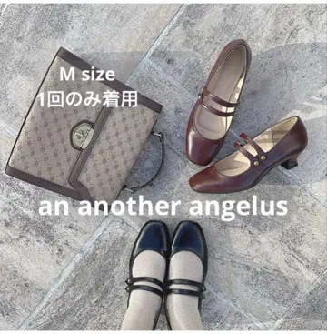 an another angelus 브라운 스트랩 펌프스