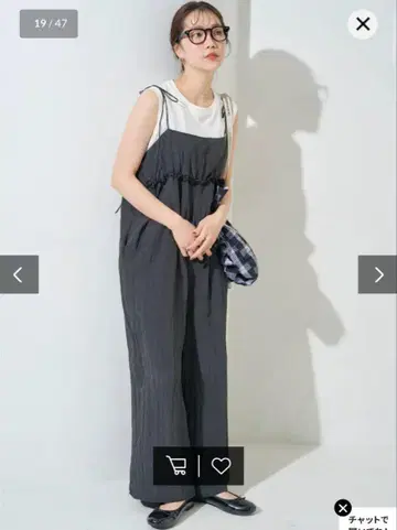 미사용 새상품 와셔 가공 프릴 볼륨 살로펫