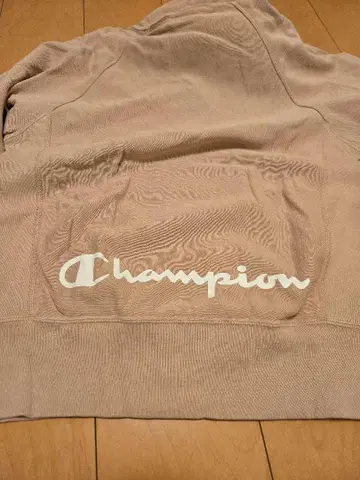 Champion 후드 부착 핑크 후드티