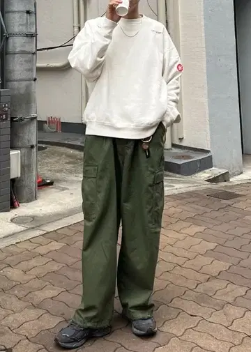 [ 새상품급 ] BDU CARGO PANTS 와이드 카고 팬츠 S