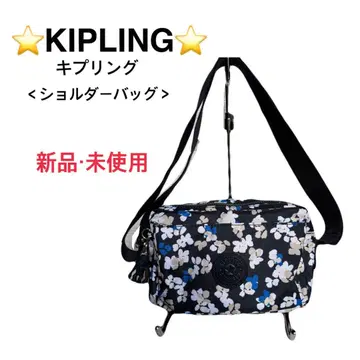 [ 미사용 ] KIPLING 키플링*꽃무늬 숄더백 블랙