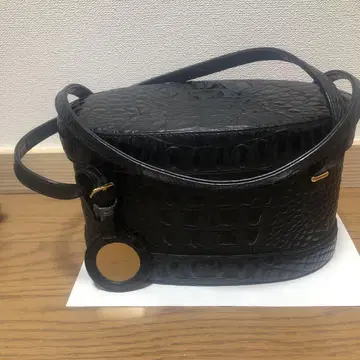 크로커다일 패턴 핸드백 블랙