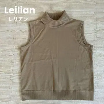 Leilian 레리안 베스트 터틀넥 모 이탈리아제 실 일본제