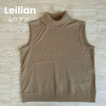 Leilian 레리안 베스트 터틀넥 모 이탈리아제 실 일본제