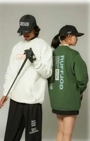 라프로그 화이트 스웨트 셔츠 M 트레이닝복 골프 RUFFLOG