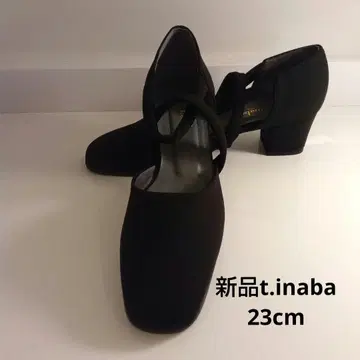 미사용 새상품 t.inaba 블랙 스트랩 힐
