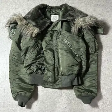 Alpha 80s n2b XL 퍼 y2k 쇼트 기장 플라이트 USA 제조