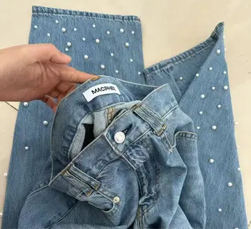 당일 발송 [ 새상품 ] MACPHEE 맥피 펄 데님 코쿤 테이퍼드 팬츠