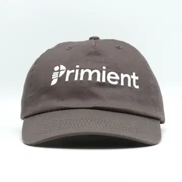 Primient 옥수수 기업 자수 캡 짙은 갈색 구제 의류 5 패널